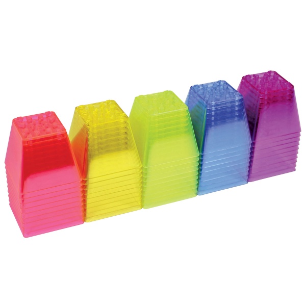 Crystal Colour Stacking Blocks - Class Pack of 3 Sets