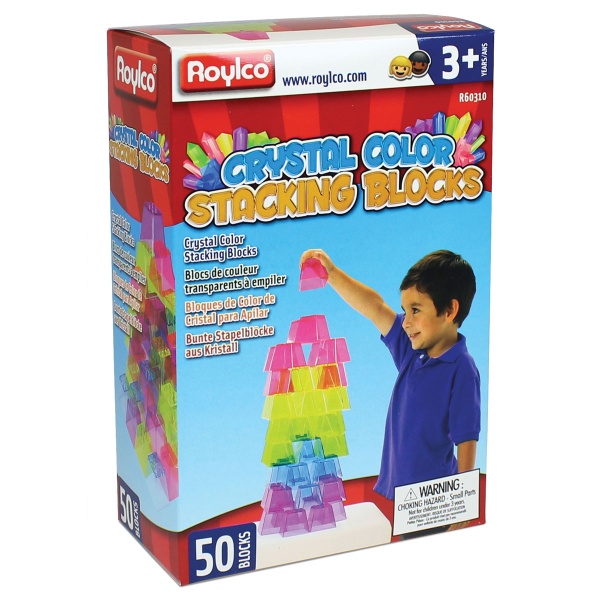 Crystal Colour Stacking Blocks - Class Pack of 3 Sets