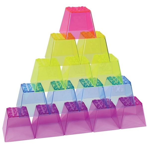Crystal Colour Stacking Blocks - Class Pack of 3 Sets