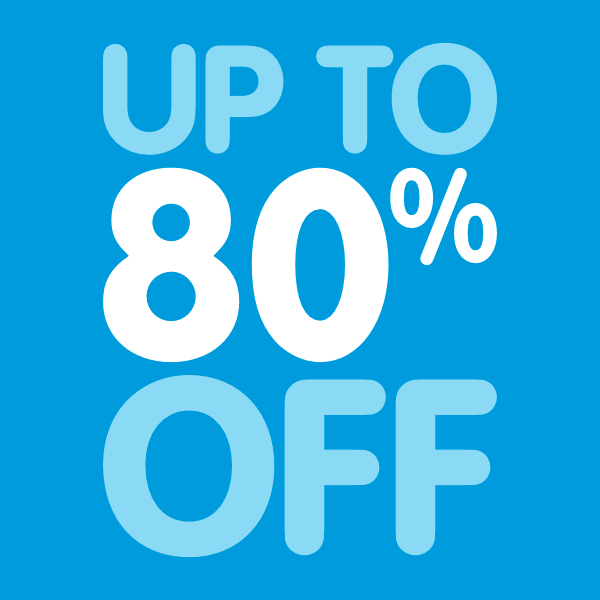 Up to 80 percent off